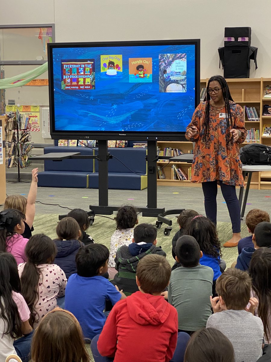 On Monday, 12/4, author Anne Wynter visited our 1st-3rd grade students to talk with them about growth and writing and to read her beautiful new book with us, Nell Plants a Tree. We loved our visit with her! Thank you, Anne!