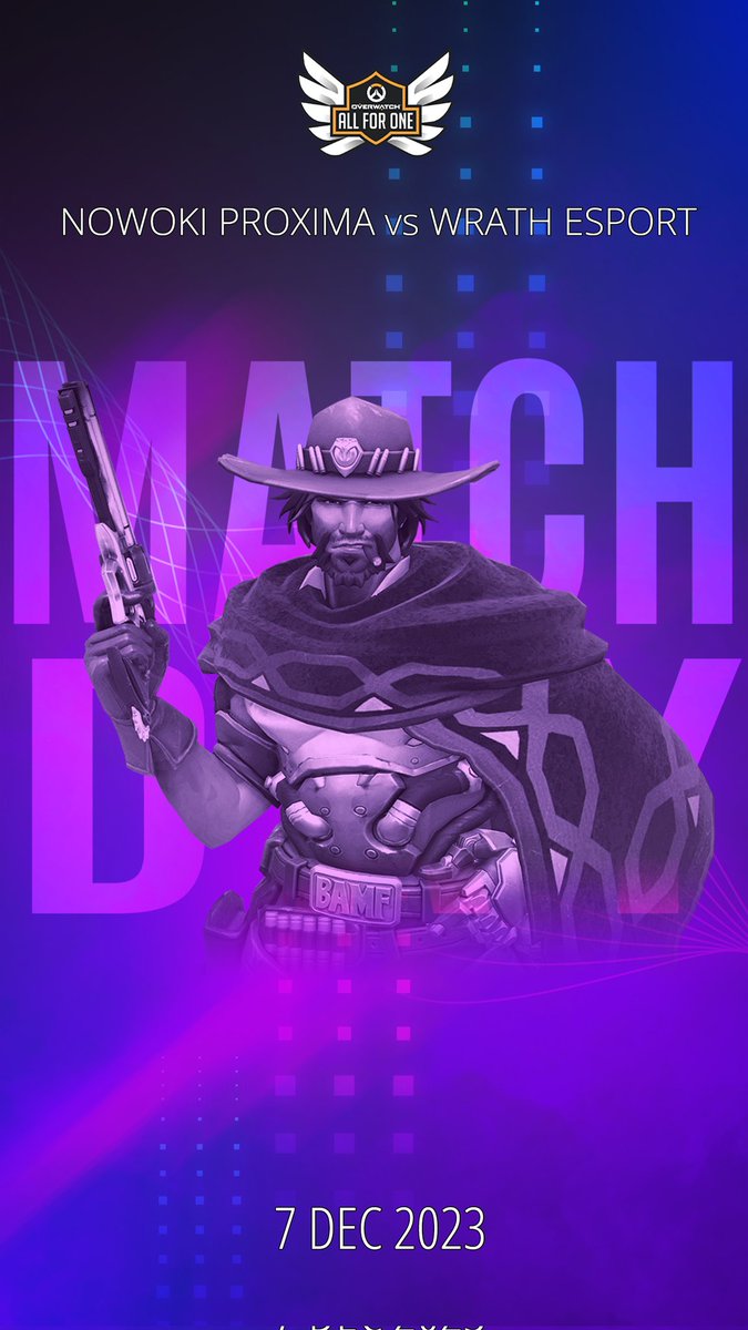 ❗MATCH❗
Ce soir 4 ème match pour les Nowoki Proxima #OAFO7 <a href="/PlayAllForOneFR/">Overwatch AllForOne France</a>, important de gagner pour s'assurer la deuxième place de la poule !

Nowoki Proxima vs <a href="/WrathEsportOff/">Wrath Esport</a> 21h