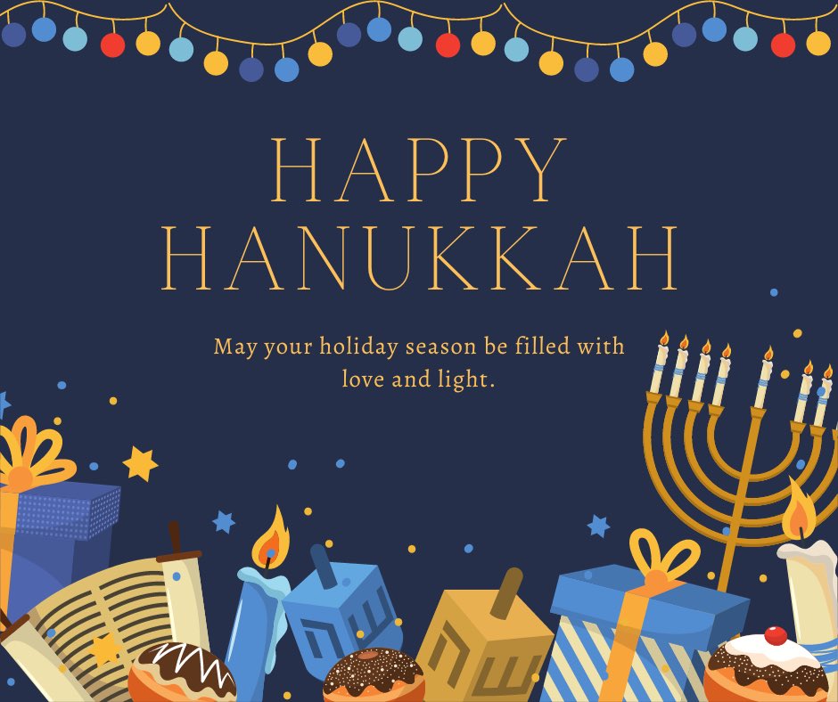 Wishing a very Happy Hanukkah to all who are celebrating! 🕎