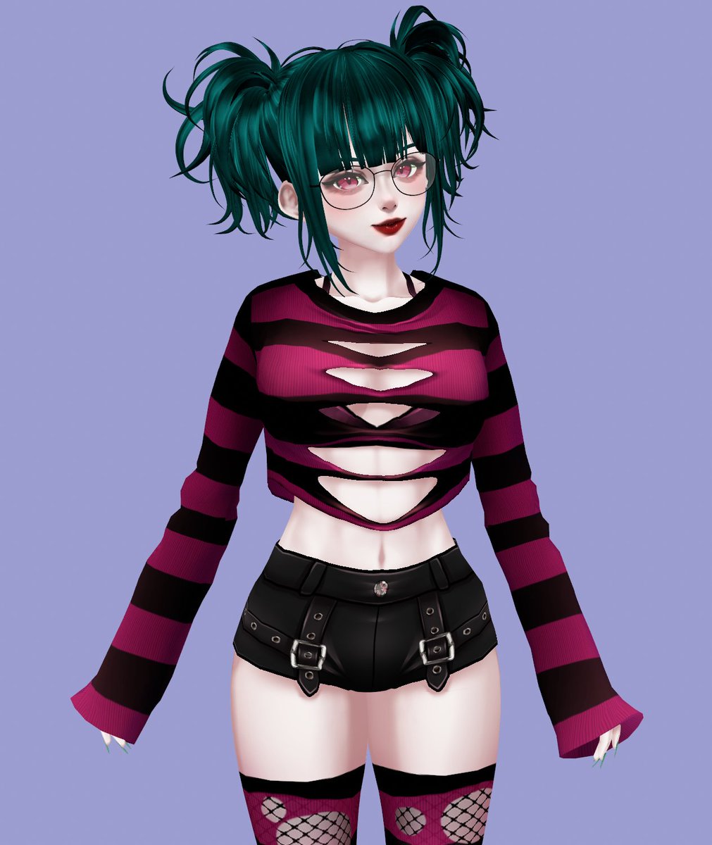SassFactory_'s tweet photo. Let's try a different outfit today #Vtubers #vroid #VtuberEN https://t.co/VoxOS7q2yt