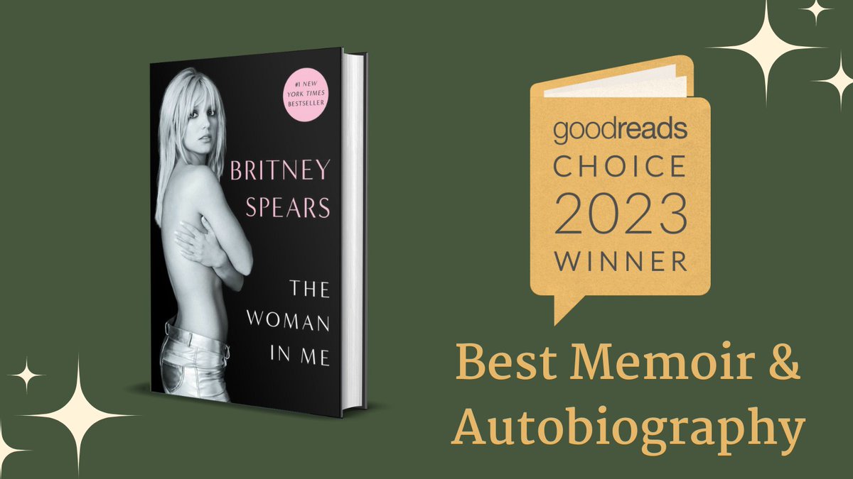 Thank you for naming my memoir, THE WOMAN IN ME, the 2023 Goodreads Choice Award winner for Best Memoir & Autobiography 🤯📕🤓!!! This makes me so happy 🌹🌹🌹!!!  If you haven’t yet … grab your copy in stores or at britneybook.com and listen to the audio book narrated…