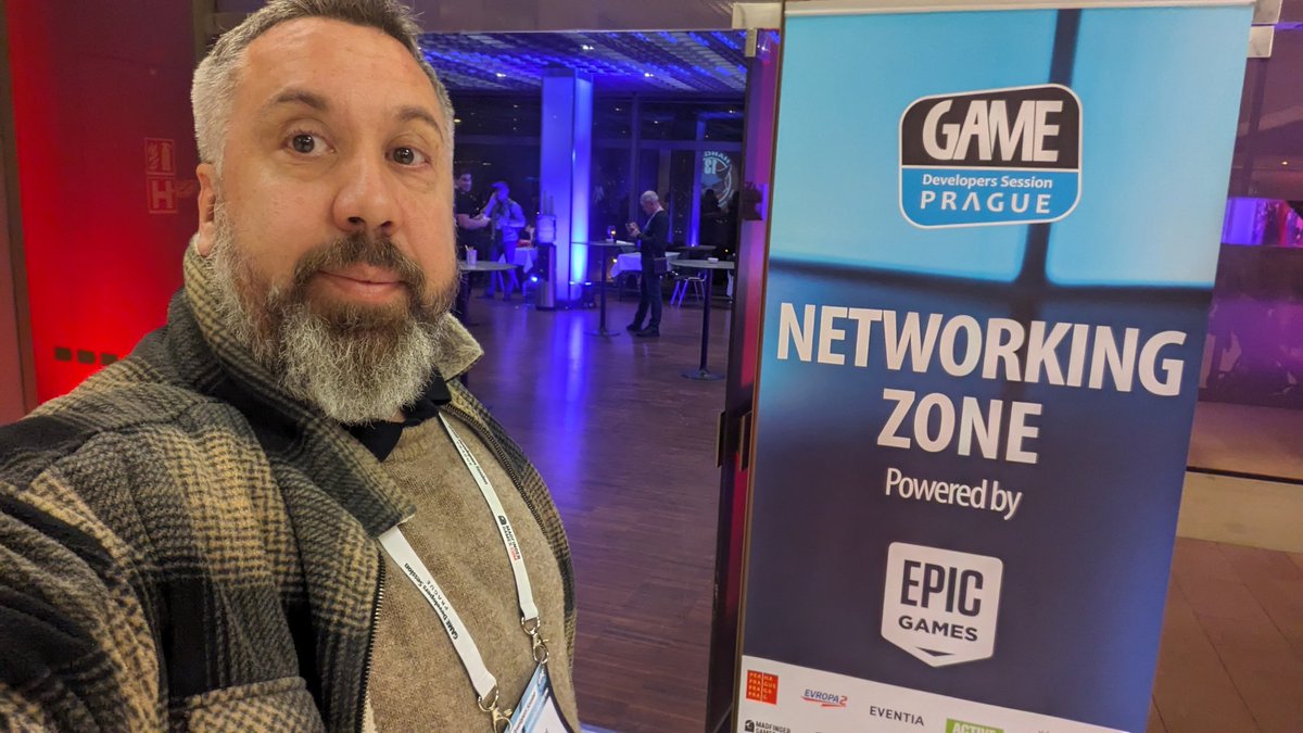 Let's get this @GameDevSession started! Warming up tonight at the Welcome party before the talk and meetings tomorrow and Saturday. DM if if you'd like to meet!