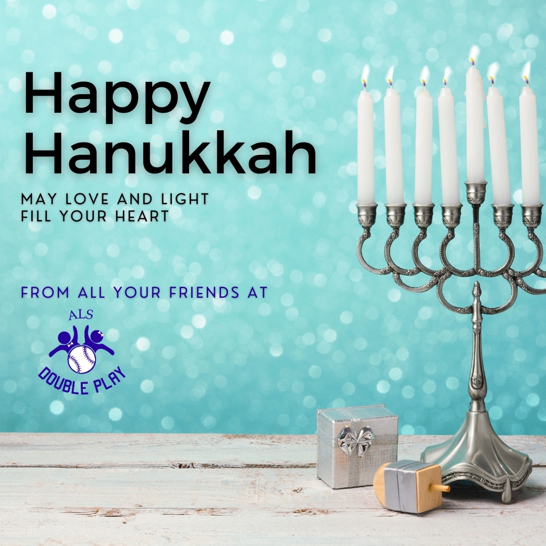 As we light the candles during this Hanukkah season, our hearts are with the people of Israel and all our Jewish friends around the world. In these challenging times, we pray for strength, peace, and resilience. Happy Hanukkah. #Hanukkah #ALS #LouGehrigsDisease #makeALShistory