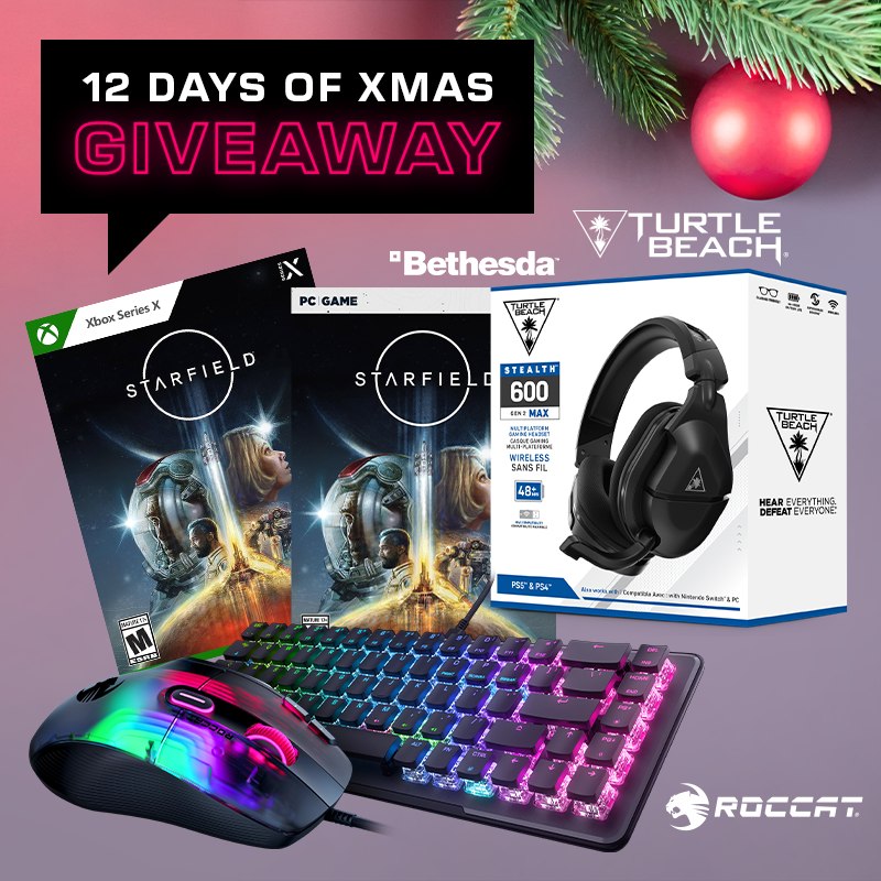 Day 7 of our 12 Days of Xmas Giveaways features Bethesda Game Studios! You could win... 🎧 Stealth 600 Gen 2 Max ⌨️ Vulcan II Mini 🖱️ Kone XP 🚀 Copy of Starfield Enter here 👇 sdqk.me/p/day-7-12-day…