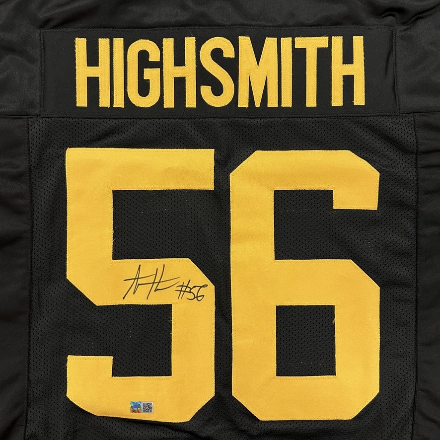If Alex Highsmith gets a sack and the Steelers beat the Patriots tonight, we'll give an Alex Highsmith autographed jersey to someone who reposts this post and follows us!