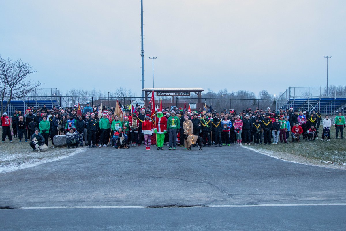 The Muleskinners welcomed the Christmas season by conducting a festive jingle jog! Soldiers wore festive workout attire and spent time with their Families and pets. (U.S. Army Photos by Sgt. Alexander Kelsall/10 MDSB Public Affairs Office) flickr.com/.../62309569@N…