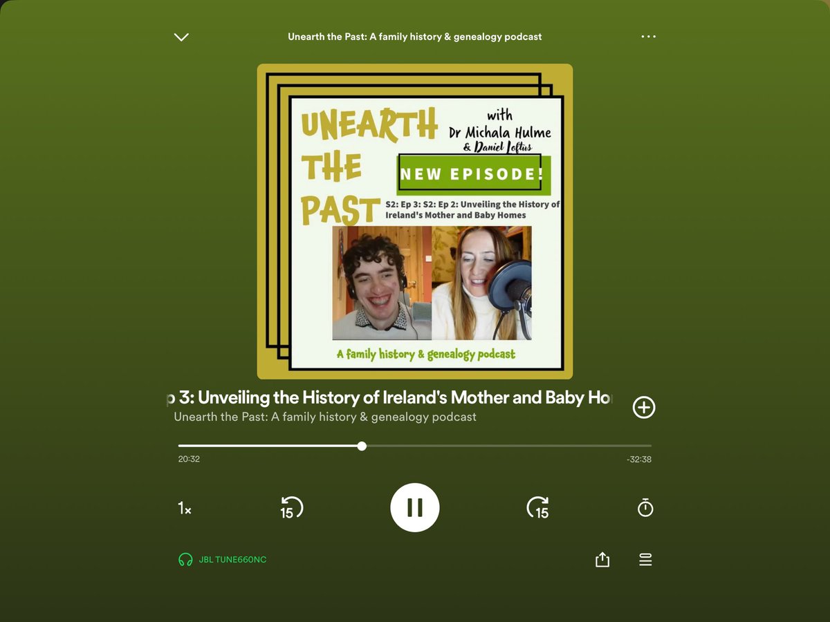 Was great to speak to @DrMichalaHulme to talk about #Genealogy & #MotherAndBabyHomes. It’s out wherever you get your podcasts! buzzsprout.com/2187715