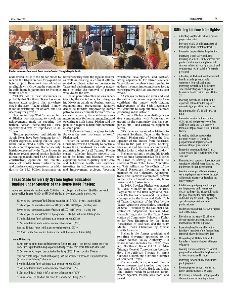 Speaker Stumps for Southeast Texas