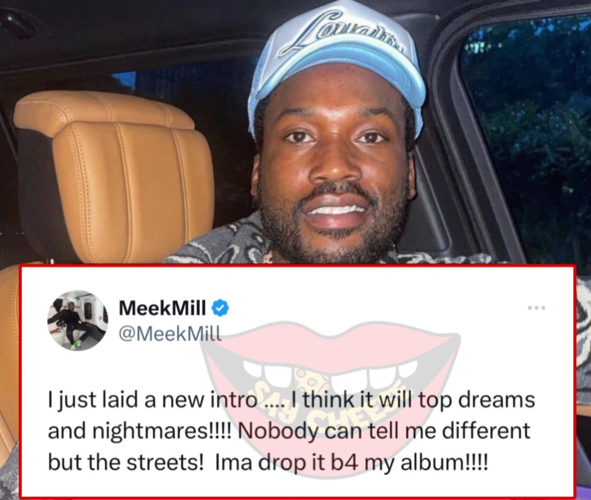 SaycheeseDGTL's tweet photo. Meek Mill says he made an intro that tops "Dreams and Nightmares" https://t.co/AZ5cyXLaC1