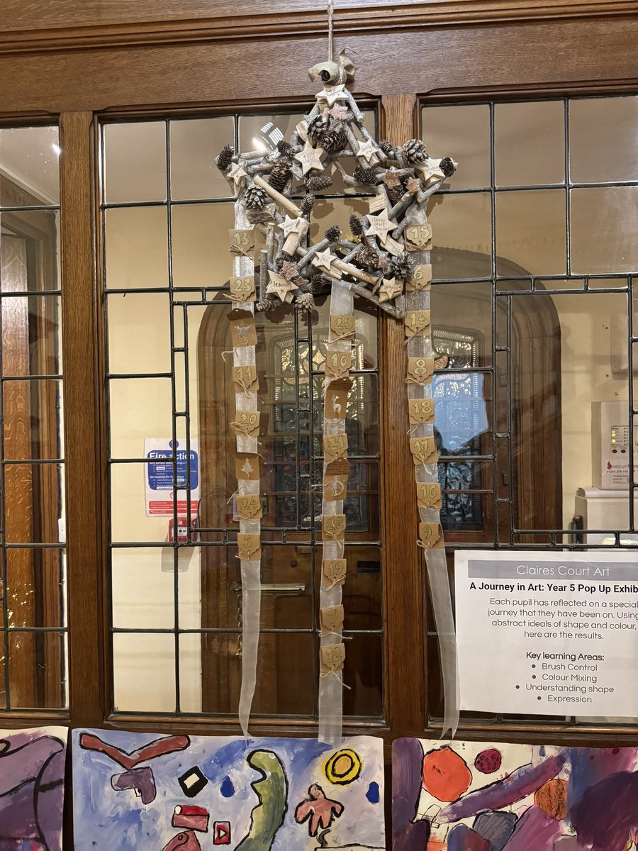 CCJuniorHead's tweet photo. Our #CCJHeadBoy (and his Mum!) have created this beautiful advent calendar for #CCJuniors. Comments behind each window is what the children and teachers think about our school.

#CCFamily https://t.co/G8tObE2SZh