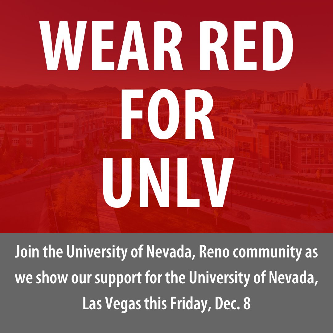 The University of Nevada, Reno stands in solidarity with our friends at the University of Nevada, Las Vegas following the tragic shooting on the UNLV campus yesterday, Dec. 6.