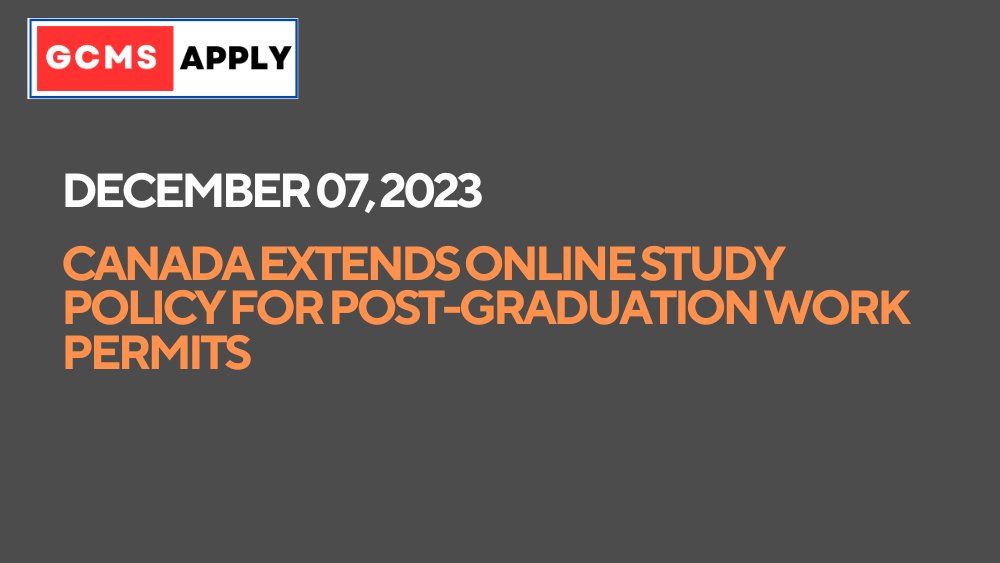 Canada Extends Online Study Policy for Post-Graduation Work Permits

gcmsapply.com/blog/canada-ex…

#canadavisa #canadastudyvisa #canadastudypermit #canadastudypermit🇨🇦♥️📚 #canadagic #ircc