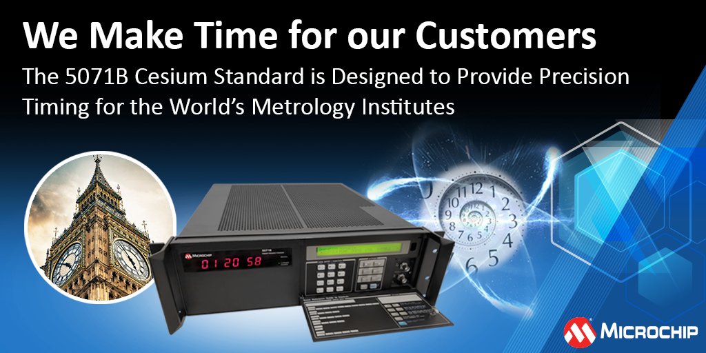 Don’t let your time become obsolete. The newly CE-compliant 5071B cesium primary frequency and time standard is a form, fit and function refresh of the iconic 5071A, the world's most trusted time standard. mchp.us/3OEhFNe #timing #atomicclock #cesium #bigben