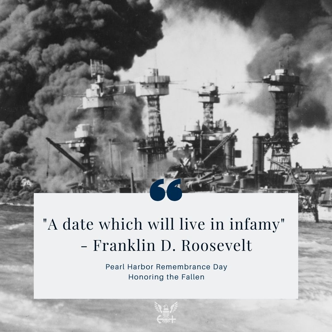 December 7, 1941.

#PearlHarborRemembranceDay #HonorCourageCommitment
#WeRemember 🇺🇸🫡

Learn more: history.navy.mil/our-collection…