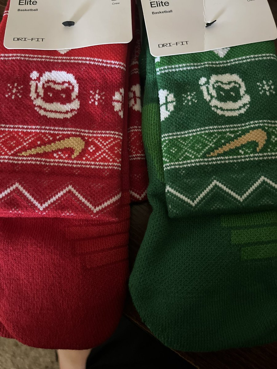 .<a href="/Nike/">Nike</a>’s new holiday socks are 🔥!! <a href="/Madi_Basilone/">Madison Basilone</a> you got these yet??
