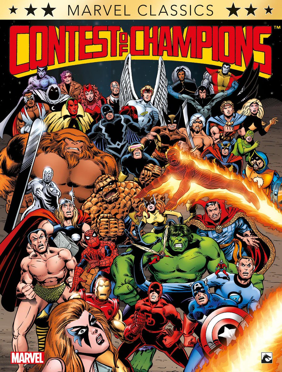 stripland_BENL's tweet image. Contest of #Champions, de allereerste #Marvel cross-over, is het eerste verhaal dat binnen de #MarvelClassics reeks verschijnt bij #DarkDragonBooks. Oudere verhalen, heruitgegeven als #HC met dossier. 80 pagina's. Nu te koop. #DDB