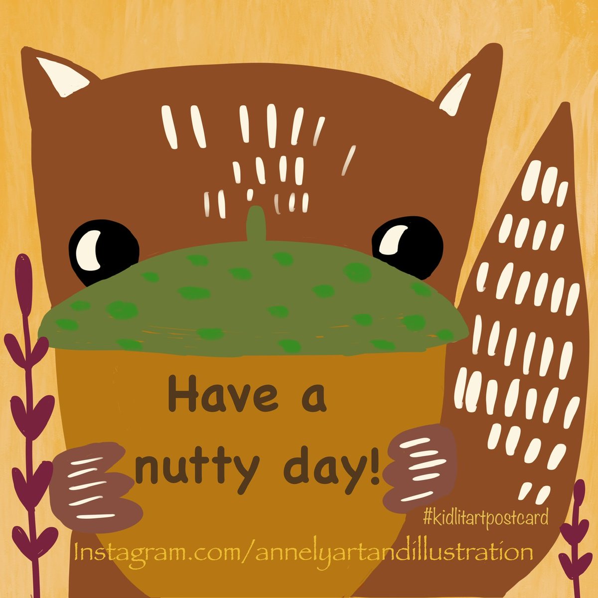 annely_so's tweet photo. Have a nutty day!
#KidLitArtPostcard 
#KidLitArtPostcard #canadawestillustrators
#scbwicanadawest
https://t.co/NBtSnPKBA7 https://t.co/wj2YEqOi95