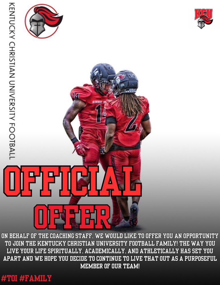 Jacob Smith (@jsmitty1k) on Twitter photo Blessed to receive my 3rd offer from Kentucky Christian University! Thank you for this opportunity! <a href="/GoKnightsFB/">KCU Football</a> <a href="/CoachBradenLong/">Braden Long</a> <a href="/coach_G63/">Ethan Gossage</a> @DBucknerKC <a href="/PrepRedzoneKY/">Prep Redzone Kentucky</a> Blessed to receive my 3rd offer from Kentucky Christian University! Thank you for this opportunity! <a href="/GoKnightsFB/">KCU Football</a> <a href="/CoachBradenLong/">Braden Long</a> <a href="/coach_G63/">Ethan Gossage</a> @DBucknerKC <a href="/PrepRedzoneKY/">Prep Redzone Kentucky</a>