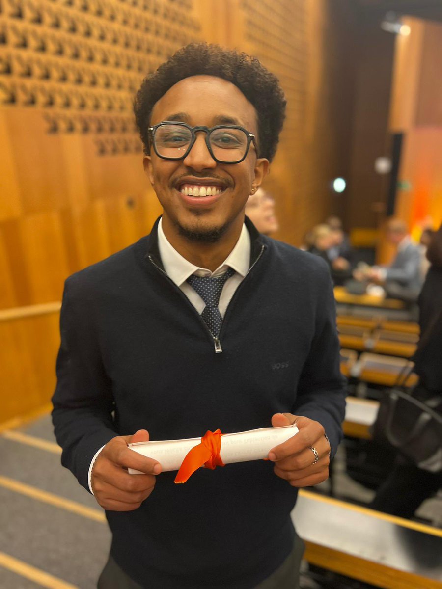 DrTedros's tweet photo. Dear Michael,

Congratulations, my son, on your incredible achievement of graduating with a Master's degree in Global Health! I am immensely proud of your hard work, perseverance, and dedication that led you to this significant milestone. 

As you embark on the next chapter of your journey, I have no doubt that you will continue to shine and positively impact the world around you. 

Remember to take a moment to celebrate this well-deserved accomplishment. I am filled with joy and pride, and I am excited to witness the great things you will accomplish in your career. Congratulations once again, my dear son.

With all my love and support.