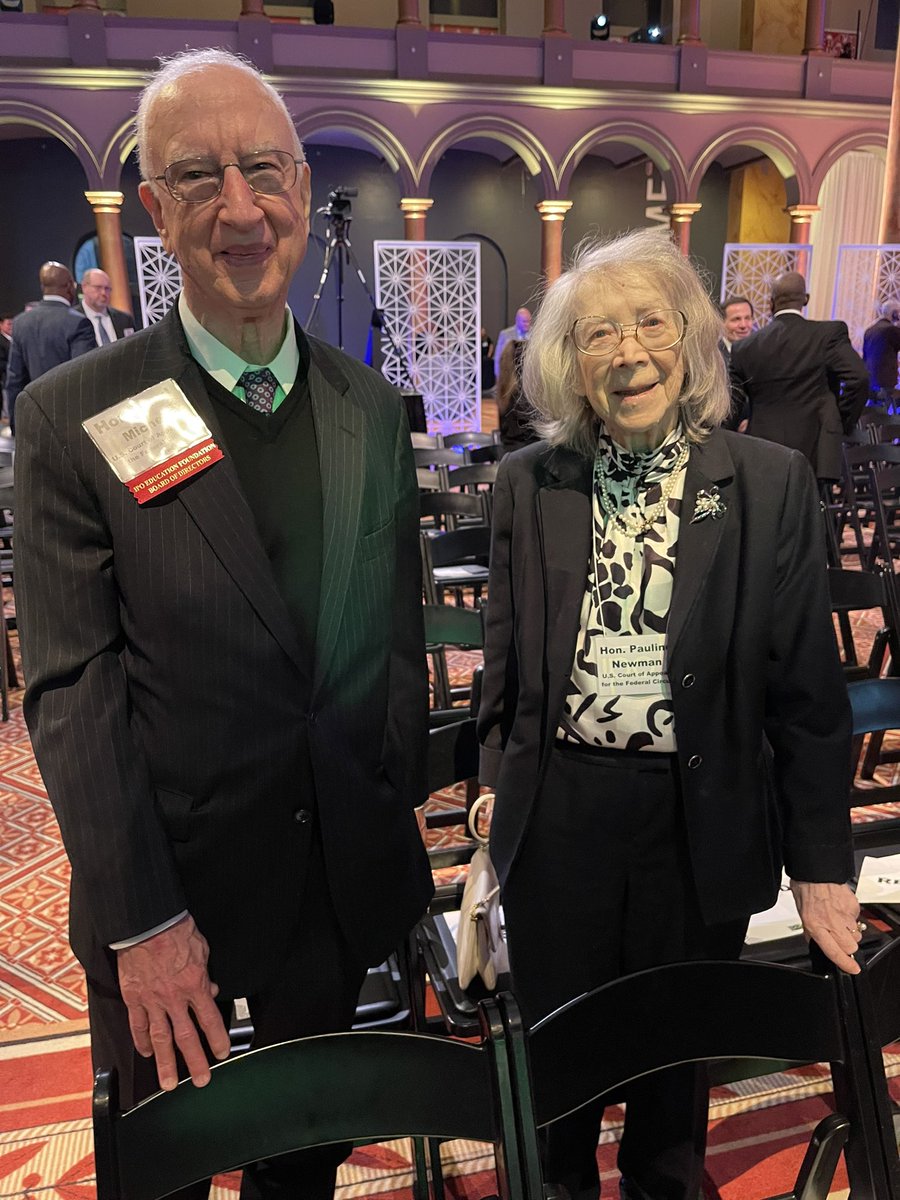 patentpredict's tweet image. A Wonderful Evening at the @ipo @IPOFoundation 
Awards. Gr8 seeing the Hon #PaulineNewman among the crowd. Very inspiring evening. (Also Judge Newman is a complete joy. FYI She is totally mentally &amp;amp; physically competent. A national treasure)
@bmsnews @UConn @CatoLaurencin #IP 💡