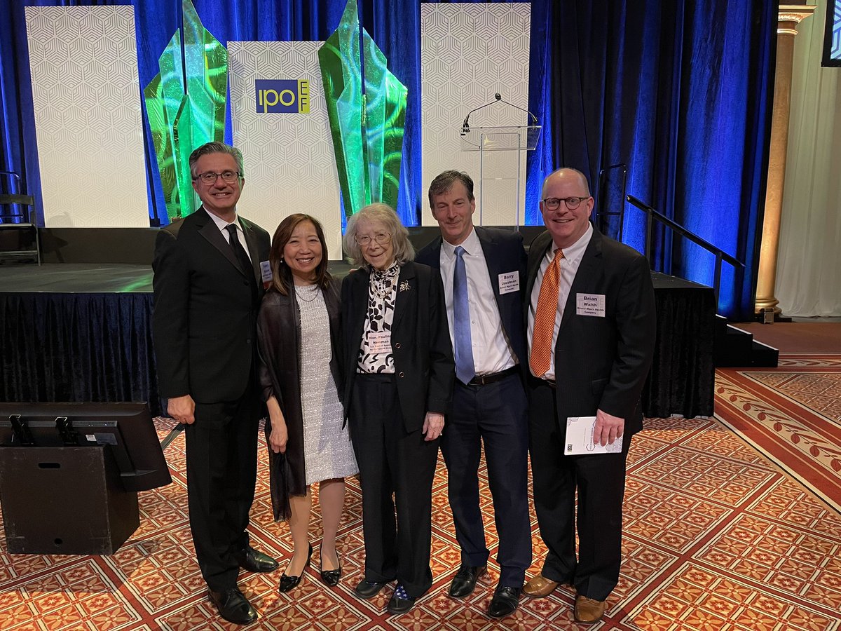 patentpredict's tweet image. A Wonderful Evening at the @ipo @IPOFoundation 
Awards. Gr8 seeing the Hon #PaulineNewman among the crowd. Very inspiring evening. (Also Judge Newman is a complete joy. FYI She is totally mentally &amp;amp; physically competent. A national treasure)
@bmsnews @UConn @CatoLaurencin #IP 💡