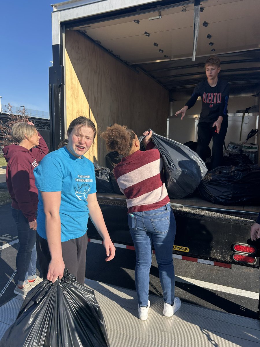 cms_council's tweet photo. CMS Student Council and CHS NHS together collected over 400 toys for Toys for Tots!  Tomorrow is the last collection day. Great job Tigers! 🐾❤️🌲 https://t.co/rc5ROzMM0B
