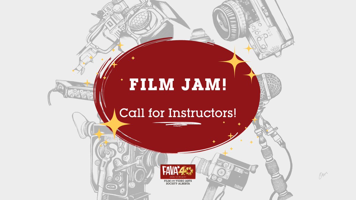 Film and Video Arts Society of Alberta (@favacommunity) on Twitter photo We are looking for Instructors for 2024! If you are interested, please email your resume and artist bio to Programming@fave.ca
Film Jam is an all-day workshop where participants will write, shoot, and screen a film all in one action-packed day! We are looking for Instructors for 2024! If you are interested, please email your resume and artist bio to Programming@fave.ca
Film Jam is an all-day workshop where participants will write, shoot, and screen a film all in one action-packed day!