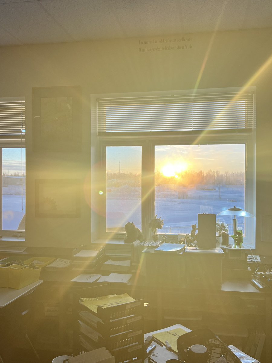 Classroom 🌄 Sunrise 11:14am #alaskatwitter