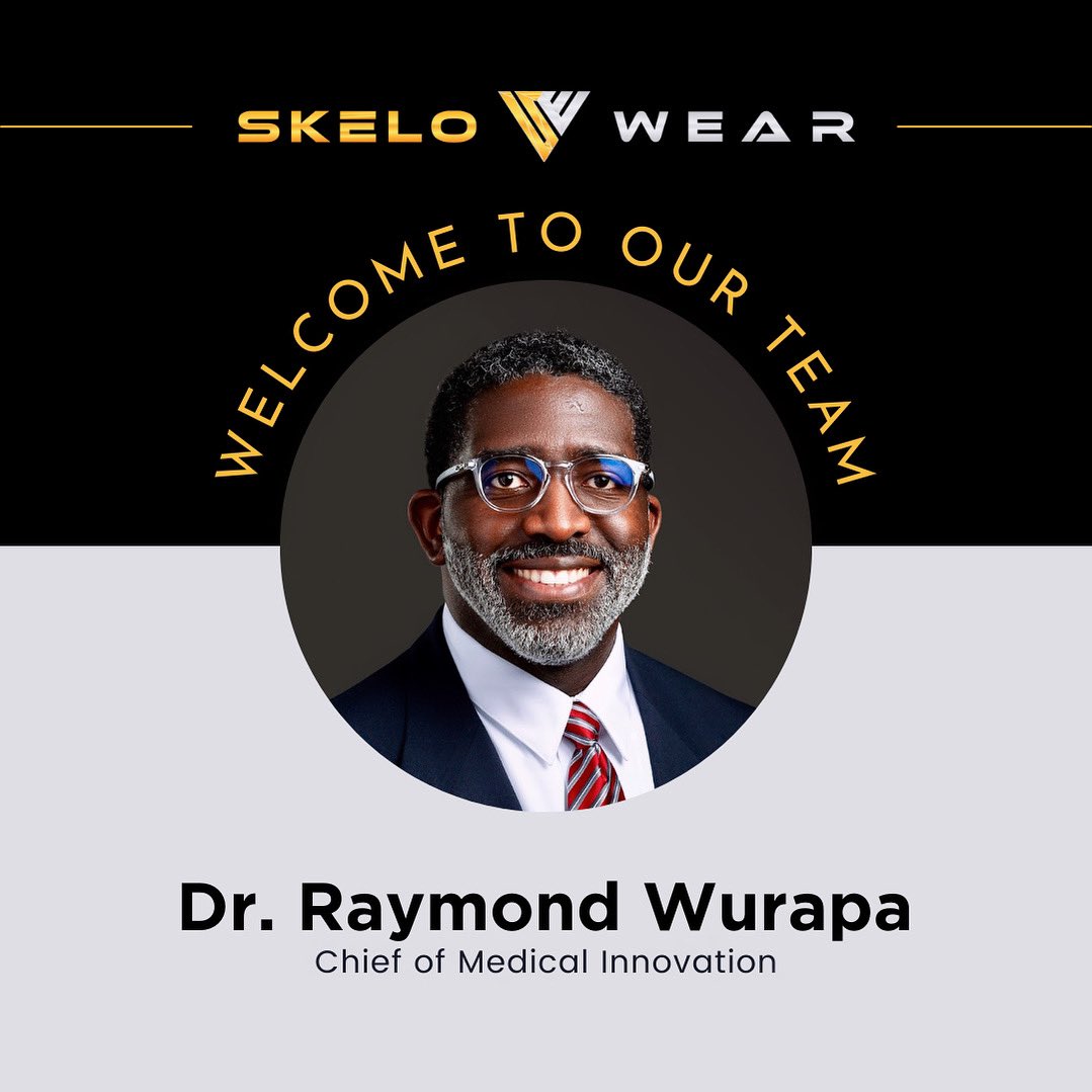 Team Skelo Wear has grown! Welcome Dr. Raymond Wurapa, Orthopedic Surgeon, &amp; our first official hire. He is joining as our Chief of Medical Innovation. We can’t wait to see all the great things Dr. Wurapa does to help elevate our products and protect the passion of our athletes!
