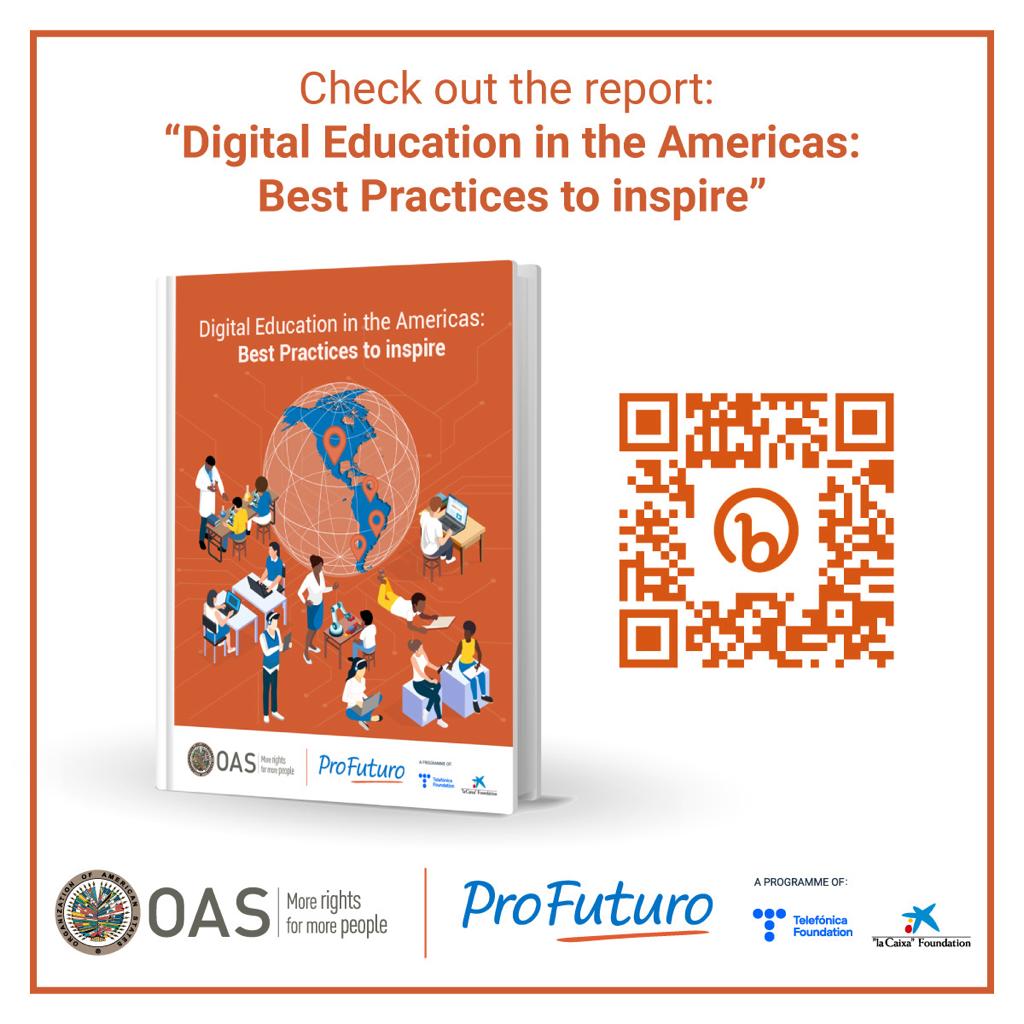 OAS_official's tweet photo. Check out the report 📖 "Digital Education in the Americas: Best Practices to Inspire", in English and discover information on more than 160 educational practices 👨‍🏫 developed in the hemisphere:
👉 https://t.co/VWVWL508j9 https://t.co/bkqxnKYLm4