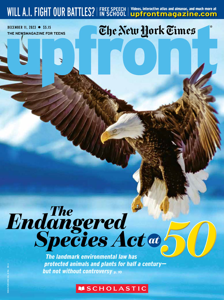 Lucia_Upfront's tweet photo. Have you used your Upfront’s December 11 issue? 
Our cover story delves into the impact of Endangered Species Act, which was enacted 50 years ago and is still protecting animals and plants—and stoking controvery. Other features include: ⬇️⬇️ https://t.co/HUmuyXZe47