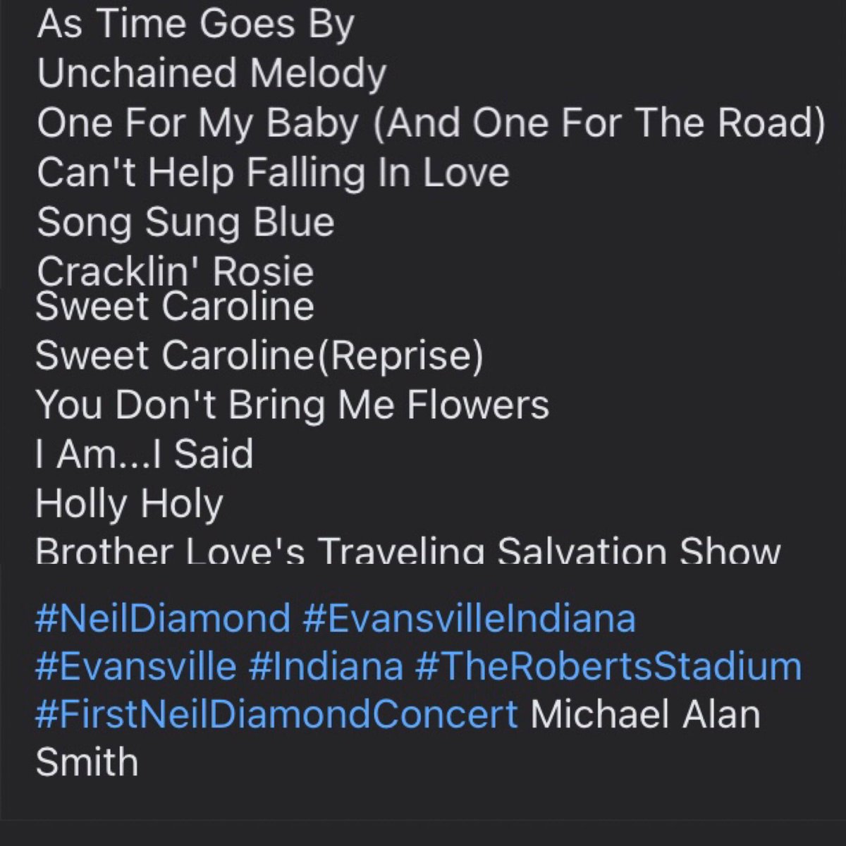 It was 25 years ago I had attended my first Neil Diamond concert. Here’s the review. #NeilDiamond #EvansvilleIndiana #Evansville #Indiana #TheRobertsStadium