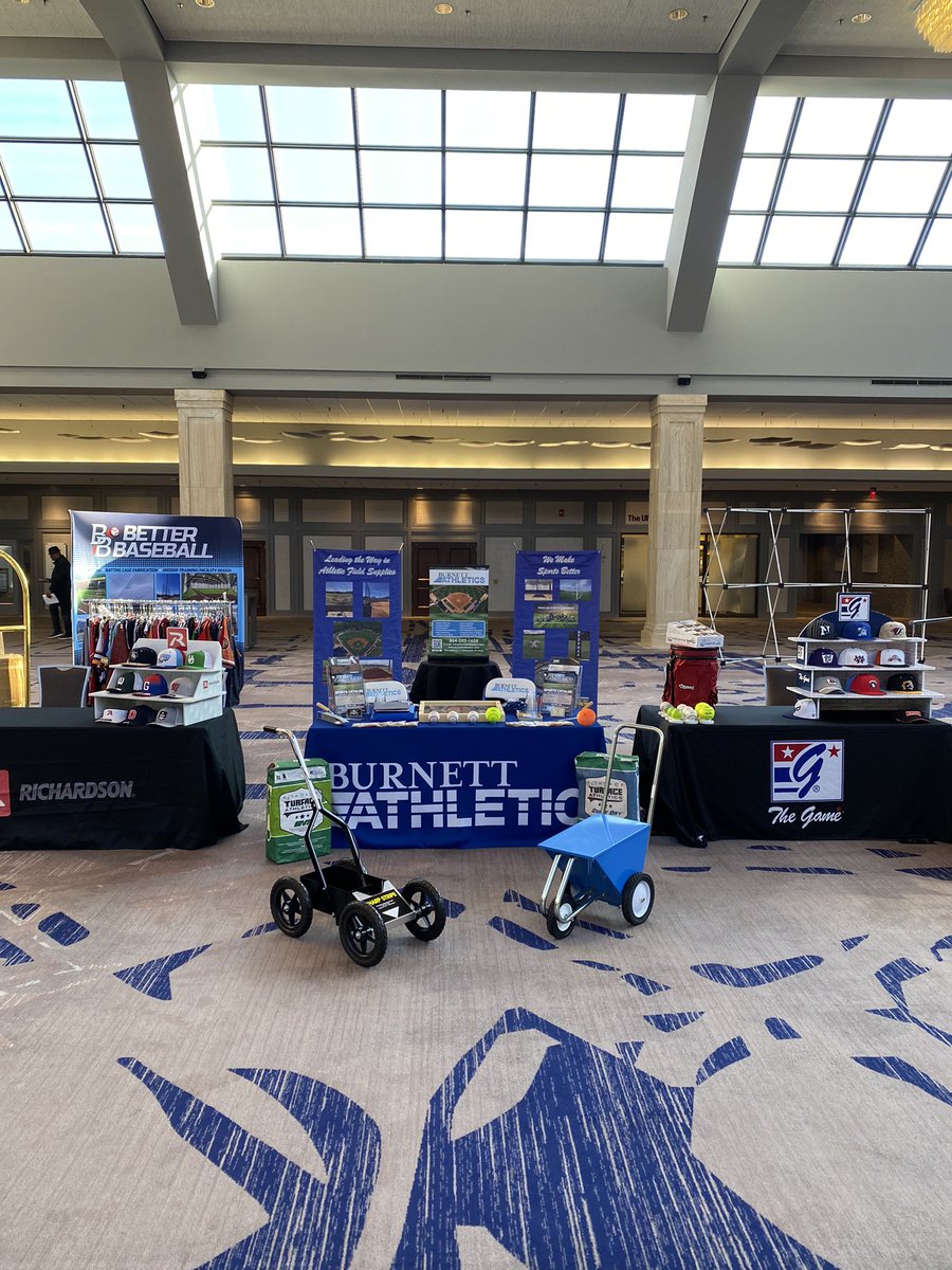 BAFieldSupplies's tweet photo. The Burnett Athletics boys are in ATL for the @gdcbaseball clinic! Come by and see us! https://t.co/8RJs5uF2Ca