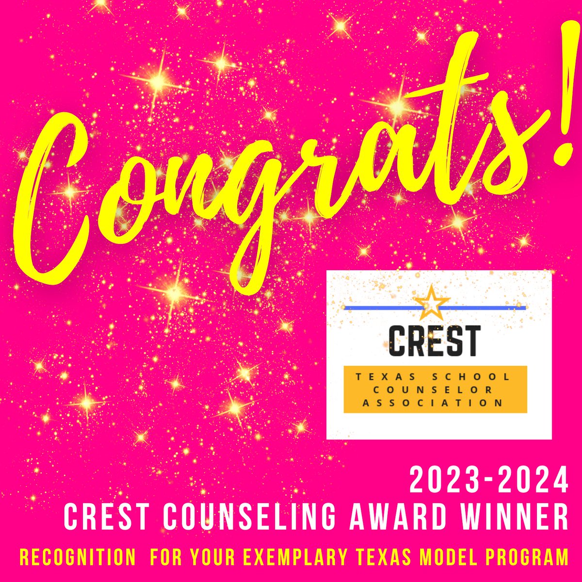 We are so honored to receive the coveted CREST Award for our Comprehensive Counseling Program at @NISDConnally! 🎉🐺💙 #greatsince98 @NISDCounseling @TxCAtweets @TxSCATweets