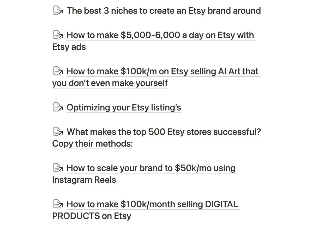 anibaldinelli's tweet image. I've built multiple Etsy stores to 6 and 7 figures 

Today I'm going to be giving away ALL of my Etsy guides for free (this should cost $1,000+)

Just Like this Tweet, Retweet + Comment 'Etsy' and I'll DM them to you for FREE

(must be following me or I can't DM you)