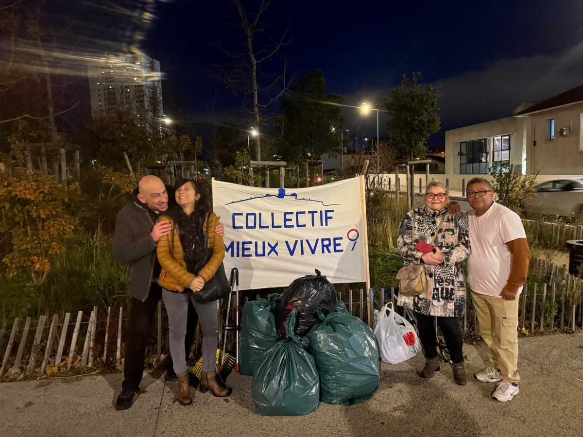 #lecollectifmieuxvivredansle9 Marseille, a organisé ce soir un super ramassage de déchets à St Loup, place de l'octroi dans le 10ieme arrondissement, et dans la bonne humeur ! 😊😜