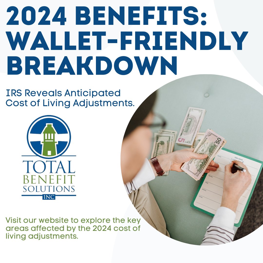 Explore the impact of 2024 IRS adjustments on your benefits! 💰 Check out our latest blog at totalbenefits.net for a detailed breakdown. 🚀💼 #EmployeeBenefits #IRSUpdates #FinancialWellness #TotalBenefitsInsider