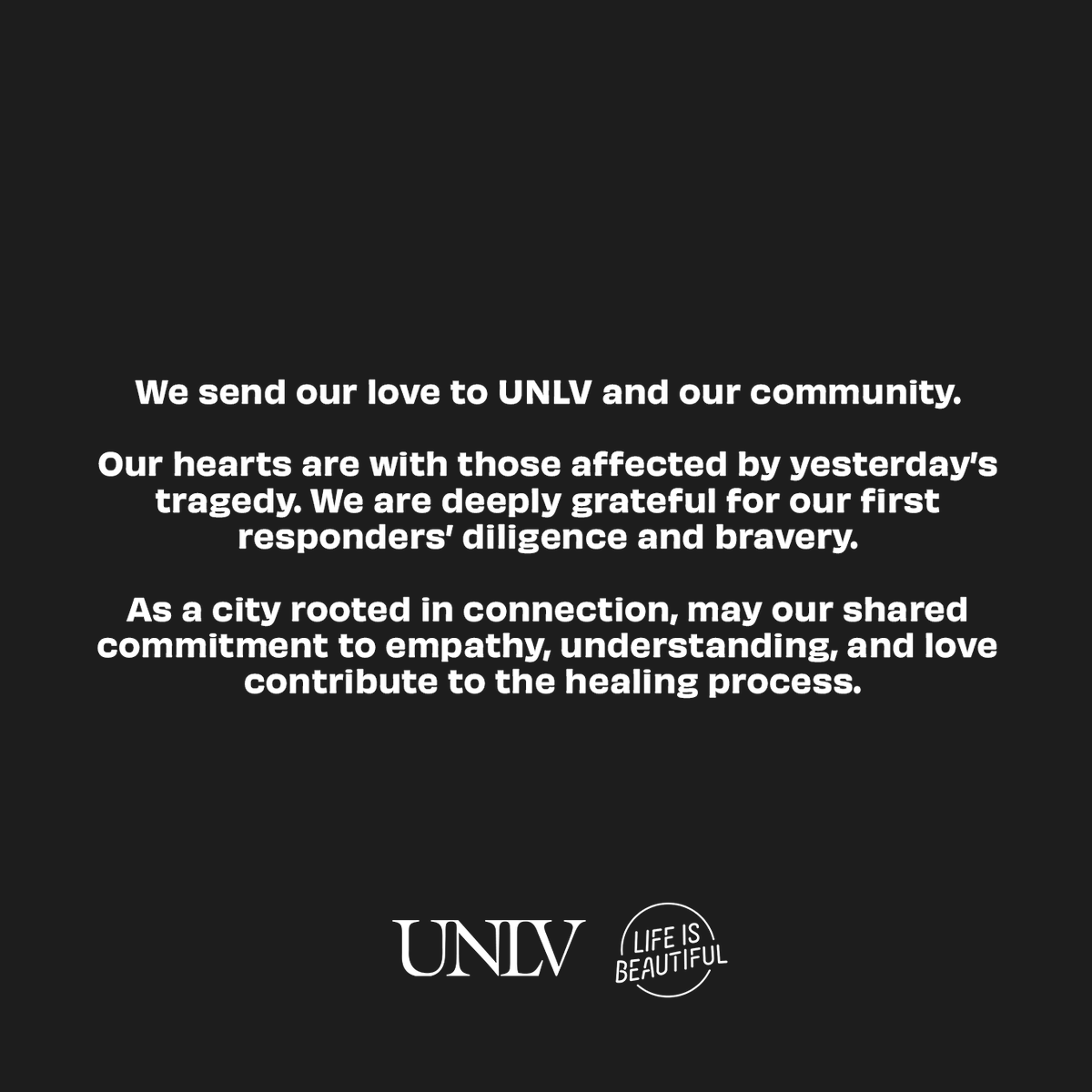 ❤️ #UNLVStrong #VegasStrong