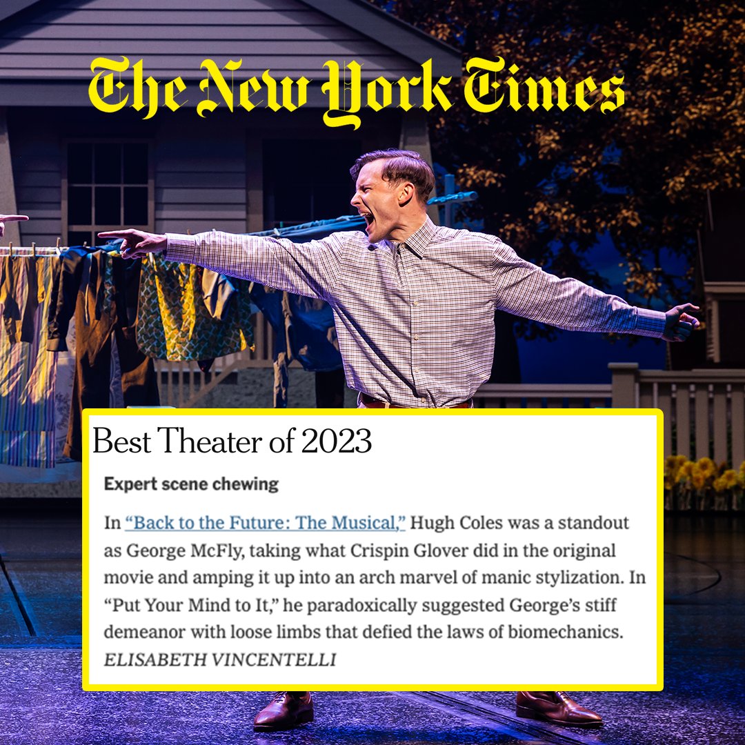 Great Scott, Hugh Coles is one of the @nytimes Best of Theater 2023!