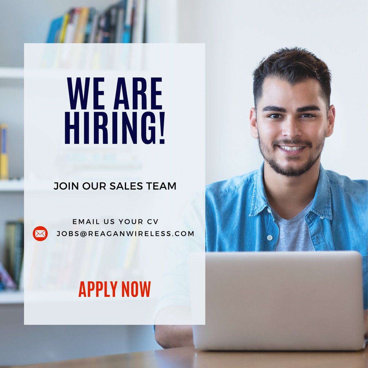 We're on the lookout for a talented Sales Associate to join our dynamic team!  Minimum 3 years of sales experience required. 

Email us your CV: jobs@reaganwireless.com