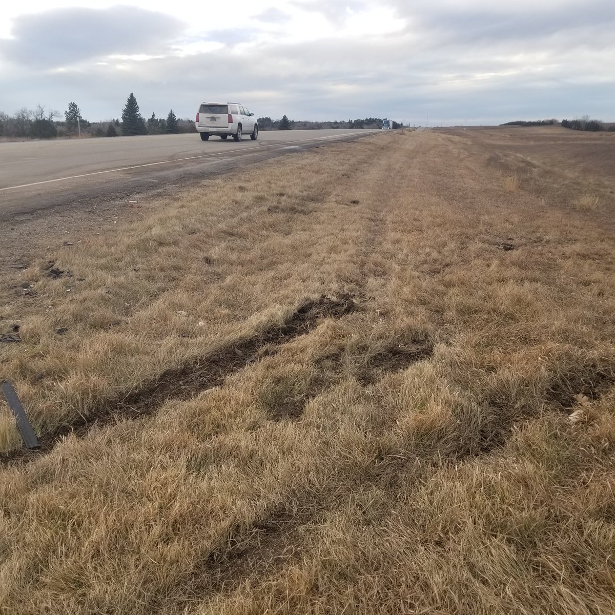 This is the spot along highway 200 near Hazen where investigators say Ian Cramer struck a Mercer County deputy, killing him. <a href="/KXMB/">KX News</a>