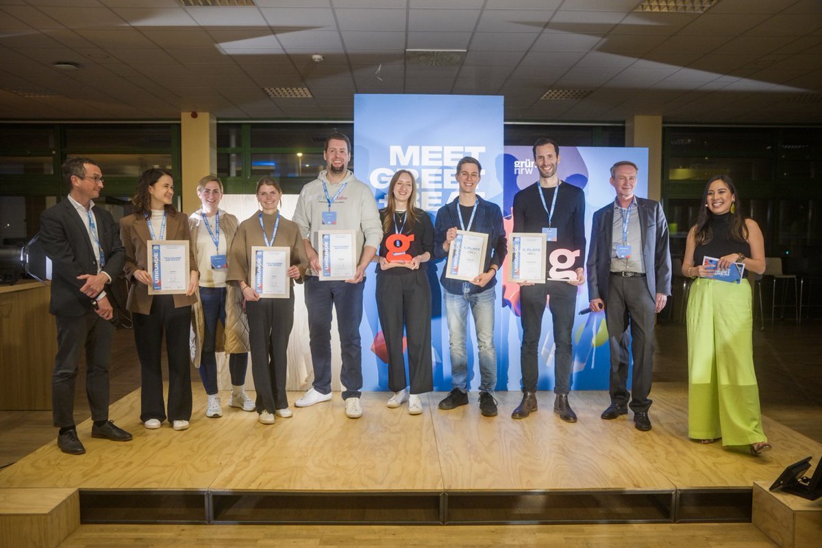 Heute ging es in #Münster zur Sache: Fünf #StartUps pitchten unserer Jury ihre Geschäftsmodelle. Das Siegerteam Stallgrün zieht ins Finale ein. Wir bedanken uns bei den teilnehmenden Gründer:innen von <a href="/BabyBabo_de/">BabyBabo</a>, #comuneo, #Stallgrün, #VAELU und #YOOLEO. Tolle Ideen &amp; Pitches!