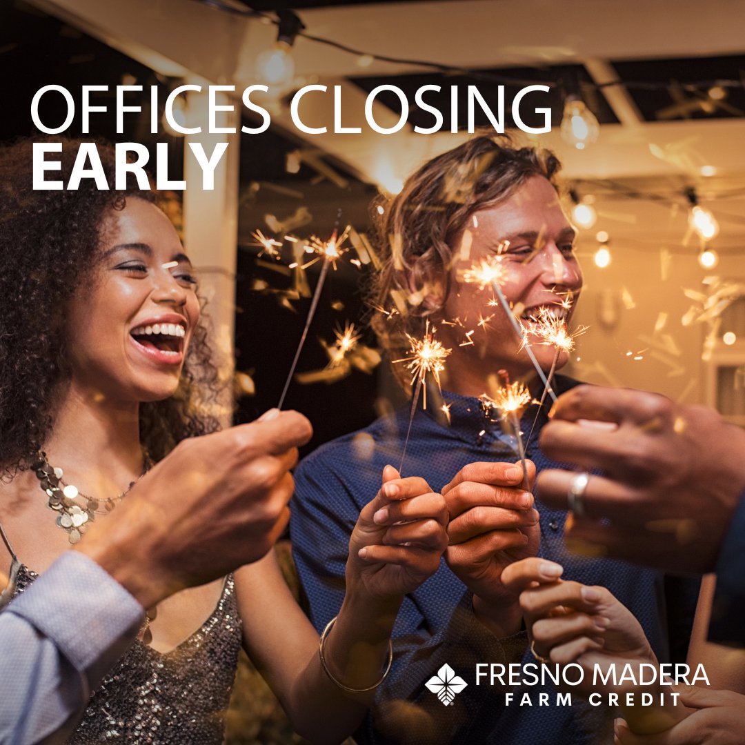 In observance of the #NewYear, our offices will be closing at noon today. We will return on Tuesday, January 2nd, to serve you. 👏 #newyears #fmfc #celebration