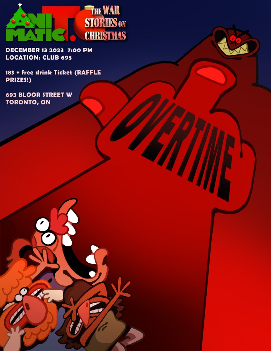 AnimaticTO's tweet photo. Pressured into working overtime before the holidays?
Come talk about it!
#strongertogether #storytime #industrywrongs #workerrights #animationcommunity #torontoevents #animaticto
Another beautiful and relatableย poster fromย @austin_sung #fanart #poster #promo https://t.co/PIS8tjTQow