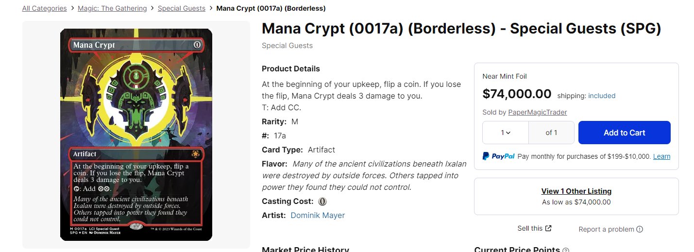 Mana Crypt (Borderless) - Special Guests - Magic: The Gathering