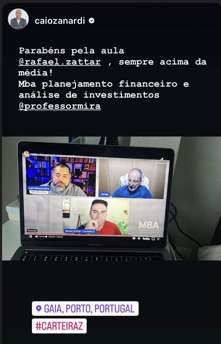 ZattarRafael's tweet photo. Mestre Caio Zanardi, técnico de futebol das Arábias é meu aluno da MBA e assinante da Carteira Z.

Vou trazer esse fera pro Vascão. https://t.co/fedSDWBnNb