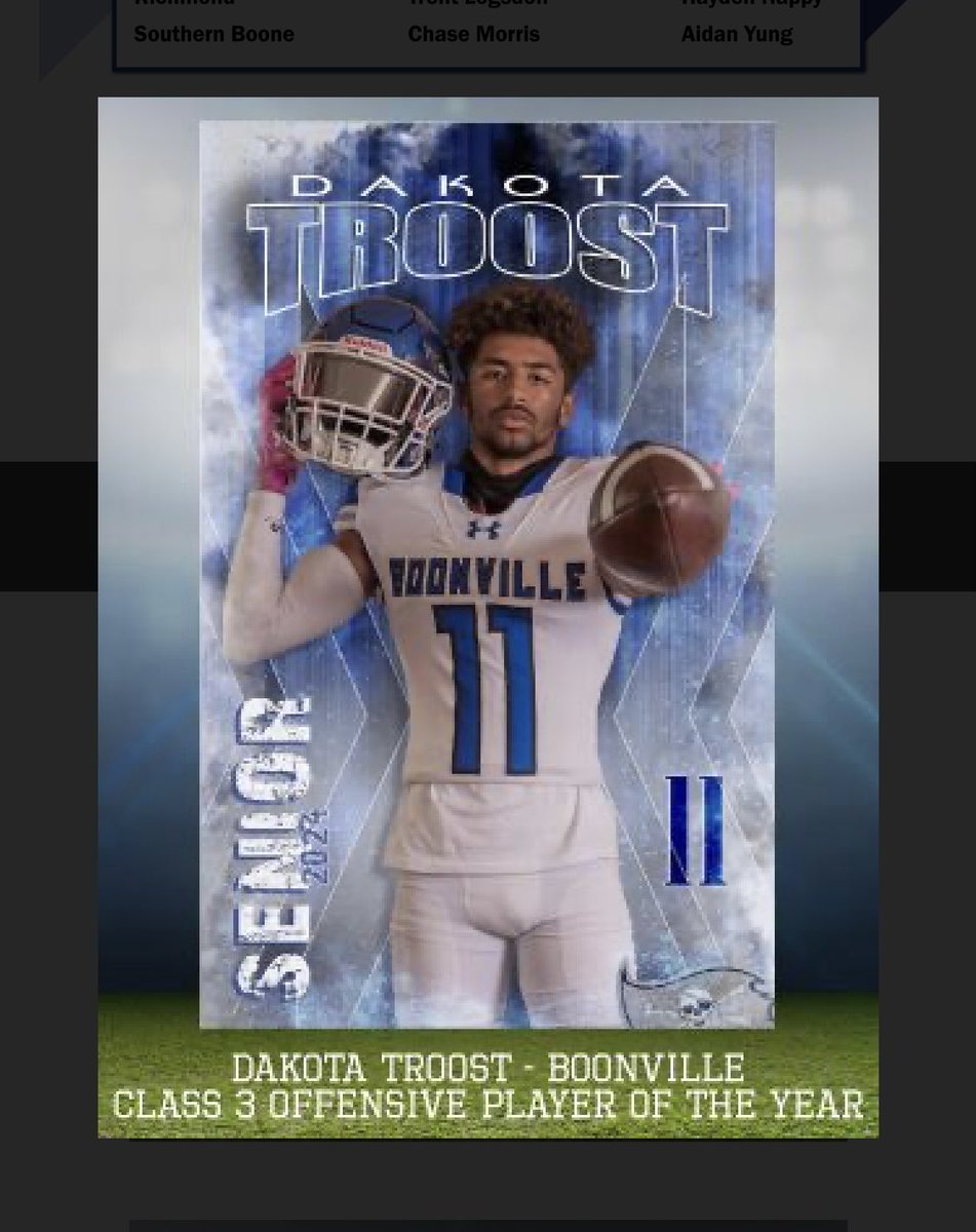 TheBrandonPerry's tweet photo. KMZU Class 3 Offensive Player of the Year ⁦⁦⁦⁦ https://t.co/FPrlCWc9Ss