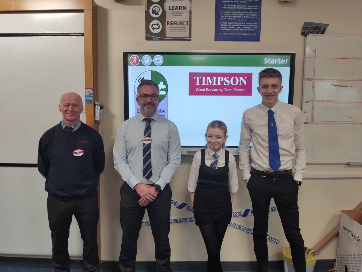 Big thank you to Mark and Iain from the Timpson Group who came in today to talk to our Higher Modern Studies class about all the amazing things their company does to tackle inequality. The class had the opportunity to ask some really great questions!