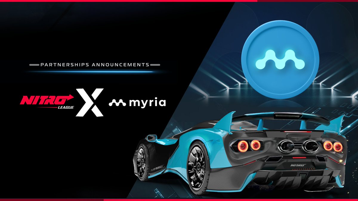 🏁 Rev up your engines Racers!

Nitro League is thrilled to announce our partnership with @Myria 🔥

Myria is one of the leading gaming platforms in the space right now, and we're more than excited to have them on with us. 

#NitroLeagueXMyria #Web3Gaming #PartnershipAnnouncement