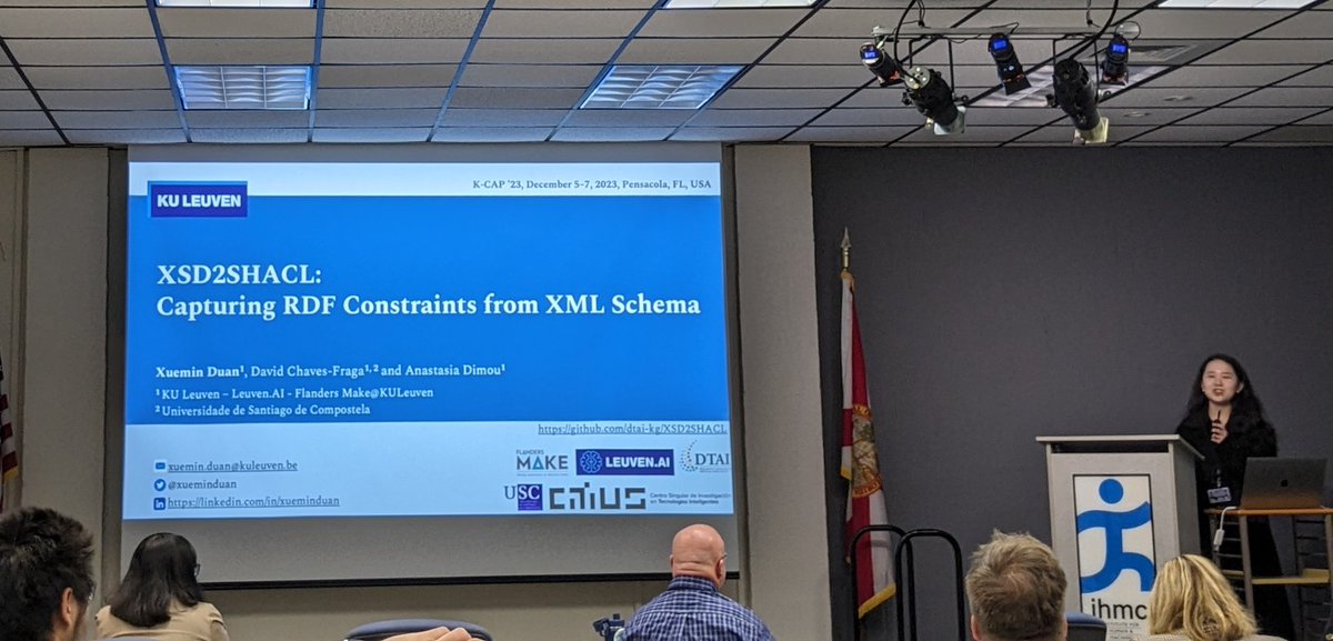 Ana Iglesias (@_aieme) on Twitter photo Now is the time for <a href="/xueminduan/">Xuemin Duan</a> to present how to integrate xsd schema restrictions into SHACL <a href="/KCAPconf/">K-CAP Conference</a> #kcap2023 Now is the time for <a href="/xueminduan/">Xuemin Duan</a> to present how to integrate xsd schema restrictions into SHACL <a href="/KCAPconf/">K-CAP Conference</a> #kcap2023